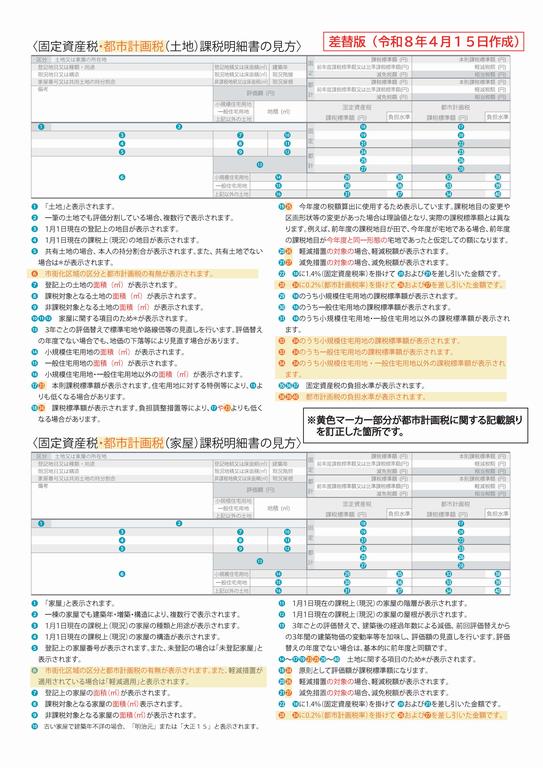 課税明細書（差替版）
